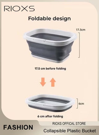 Collapsible Plastic Bucket, Large Foldable Bucket, Portable Bucket Tub With Handle, Multifunctional Bucket For Fishing Camping Hiking Car And Home Use, Household Cleaning Bucket, Outdoor Storage Organizer - view 5