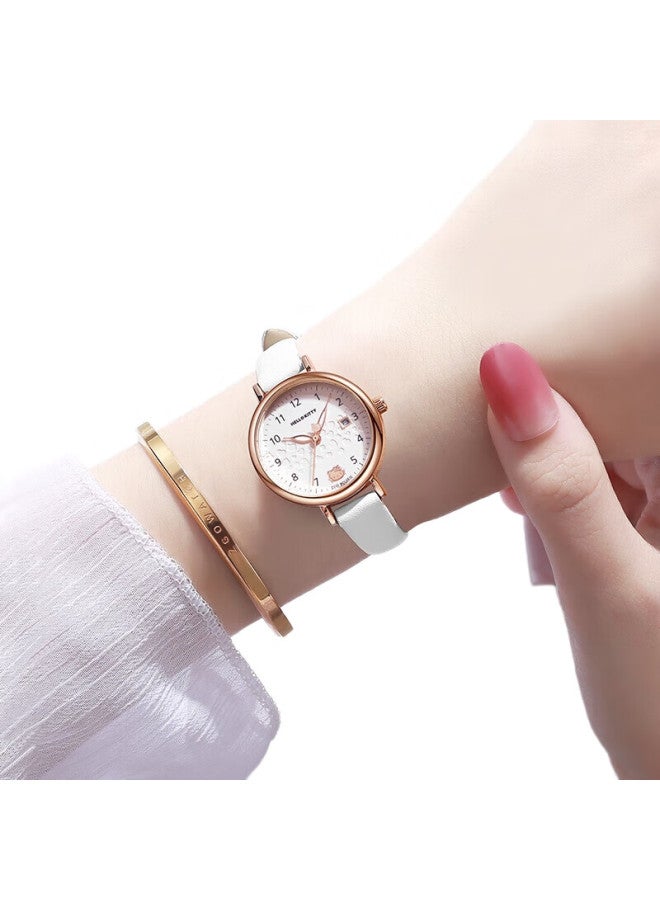 ZGO Hello Kitty Watch For Women Students, Simple Waterproof Quartz Watch With Calendar For Middle And High School Girls, Exam Watch 270 - Image 1