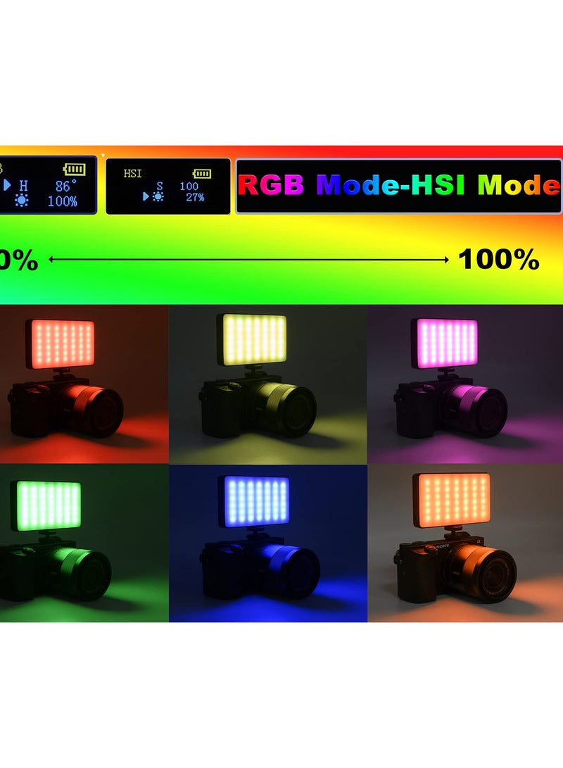 Excefore RGB LED Light for Camera Dimmable 360° Portable Battery 3100 mAh CRI95+ 2500K-9000K with Cold Shoe Mount Compatible Vlog Photography TikTok Living - Image 3