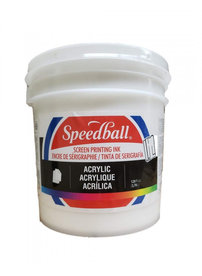 Speedball Acrylic Screen Printing Ink, 128-Ounce, White