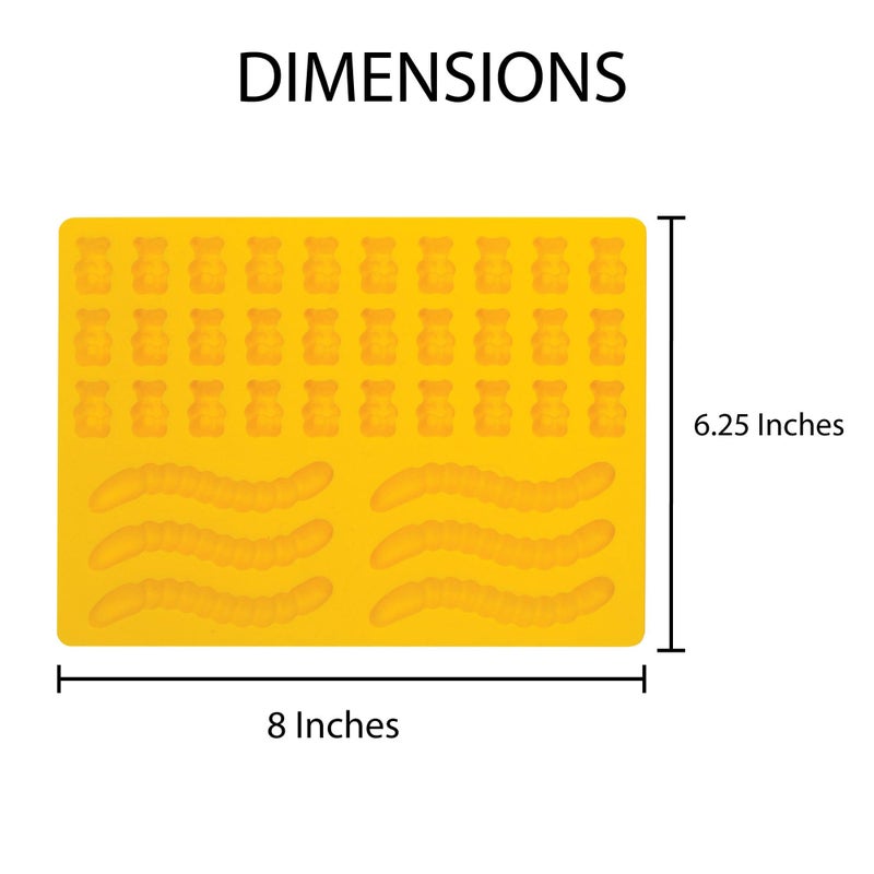 Mrs. Anderson's Baking Gummy Bear and Worm Mold with Dropper, Non-Stick LFGB Silicone - Image 2