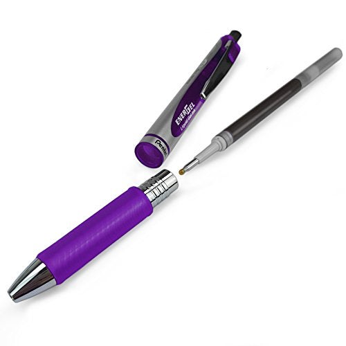 Pentel 4 x PENTEL Energel 0.7mm Refill Metal Tip LR7 - Fits Energel Xm, BL77/BL57/BL37 - Violet - Image 2