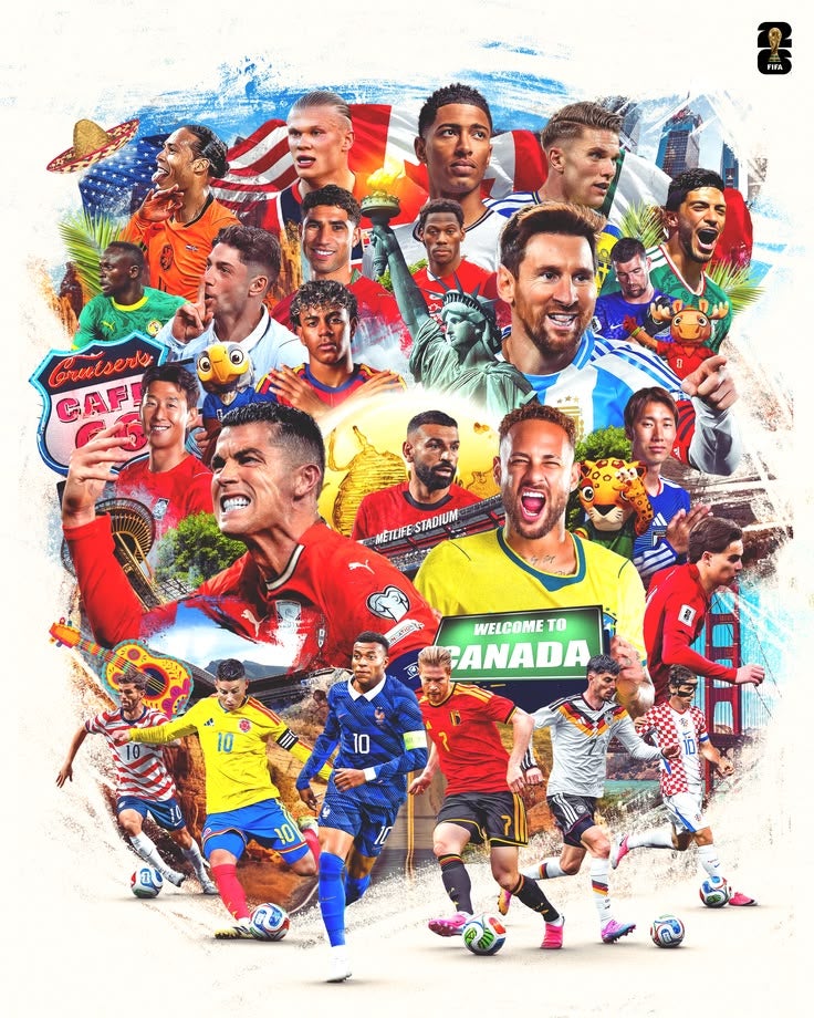 ARS FIFA World Cup 2026 Banner Wall Art, Party, Party Backdrop, Football Party – Premium Fabric Poster, Banner, Large Banner, Durable Weather-Resistant Hanging Banner with Metal Rings for Indoor & Outdoor Decoration - Image 1