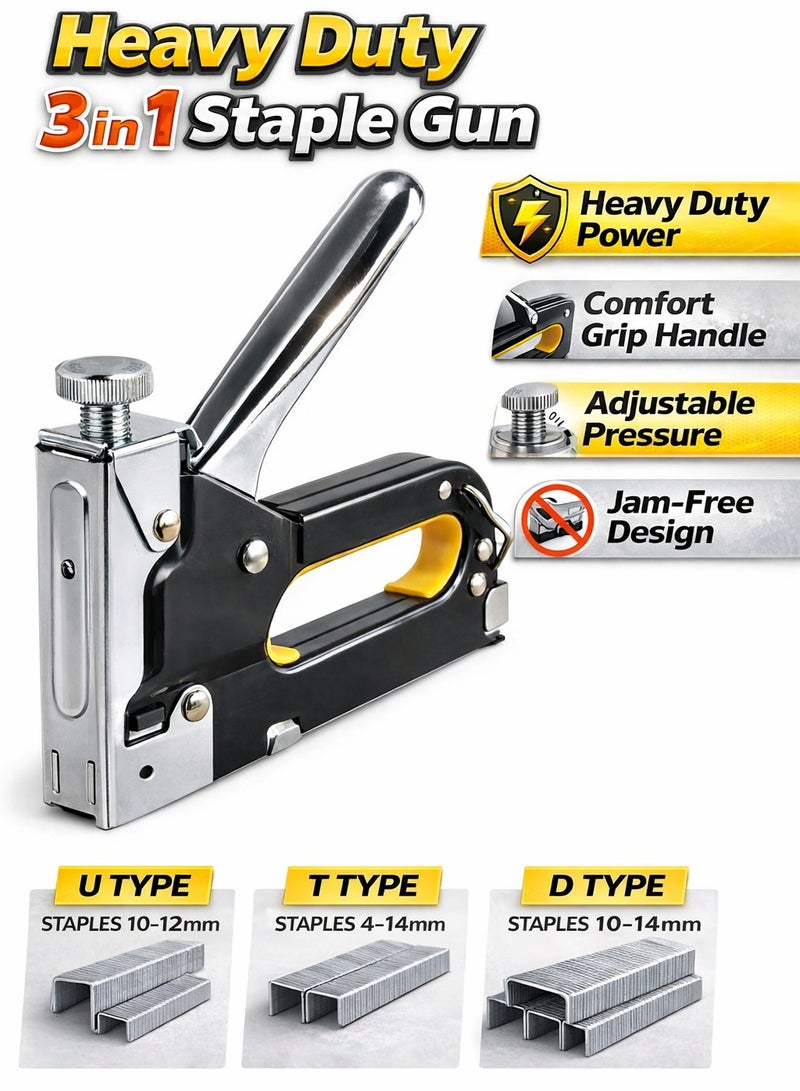 دباسة يدوية شديدة التحمل صالحة لدبابيس بطول 4-14 ملم للتنجيد والأخشاب والأعمال الحرفية واليدوية والاستعمالات الاحترافية وأعمال التدبيس اليدوي - Image 1