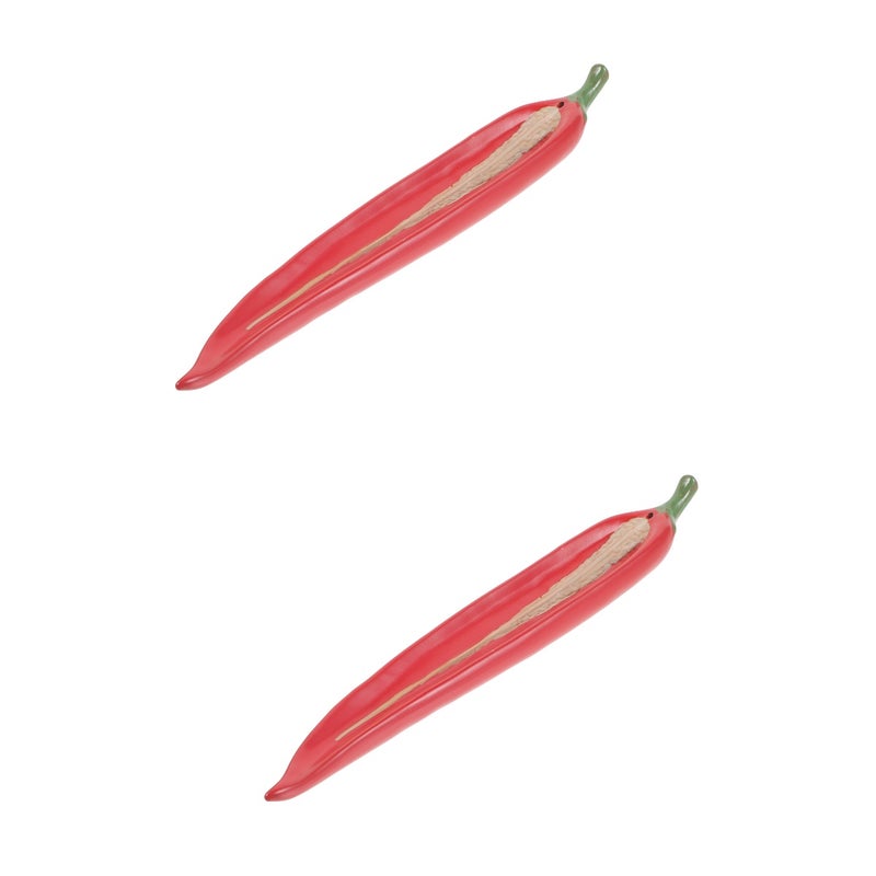 2pcs Chili Shape Incense Holder for Sticks Ceramic Incense Stick Stand Home Decor - Image 1