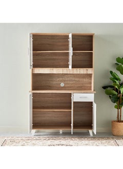 Home Box Alford 3-Door Kitchen Cabinet with Drawer and Hutch 120 x 185.9 x 40 cm  - Image 2