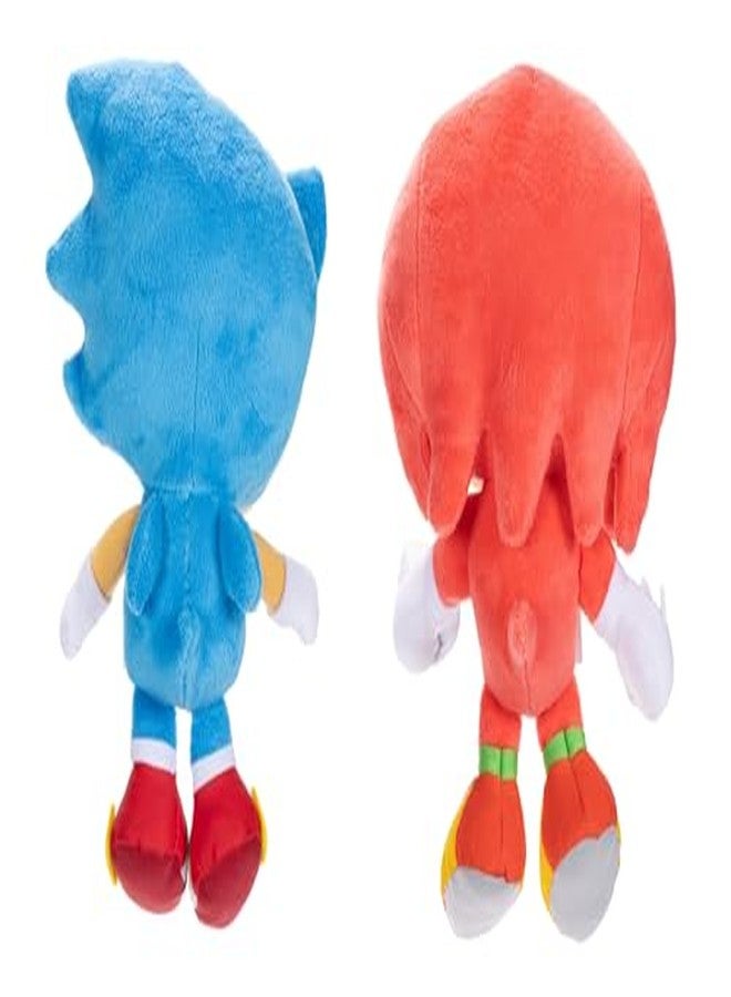 Sonic The Hedgehog 9" Plush 2-Pack, Sonic & Knuckles Collectible Stuffed Toy - Image 4