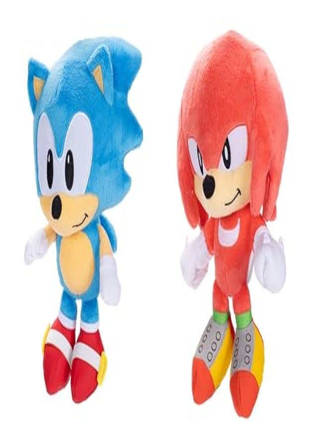 Sonic The Hedgehog 9" Plush 2-Pack, Sonic & Knuckles Collectible Stuffed Toy - Image 3