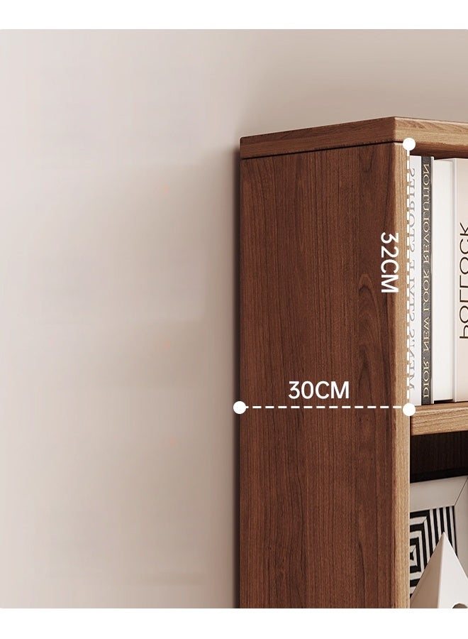 keke Tall Wooden Bookshelf with Multiple Storage Shelves – Freestanding Rack in Brown – 60x30x180 cm - Image 4