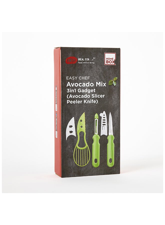 Home Box Easy Chef Avocado Mix 3 in 1 Gadget Slicer with Peeler and Knife 22.5 x 2.5 x 6.8 cm  - Image 5