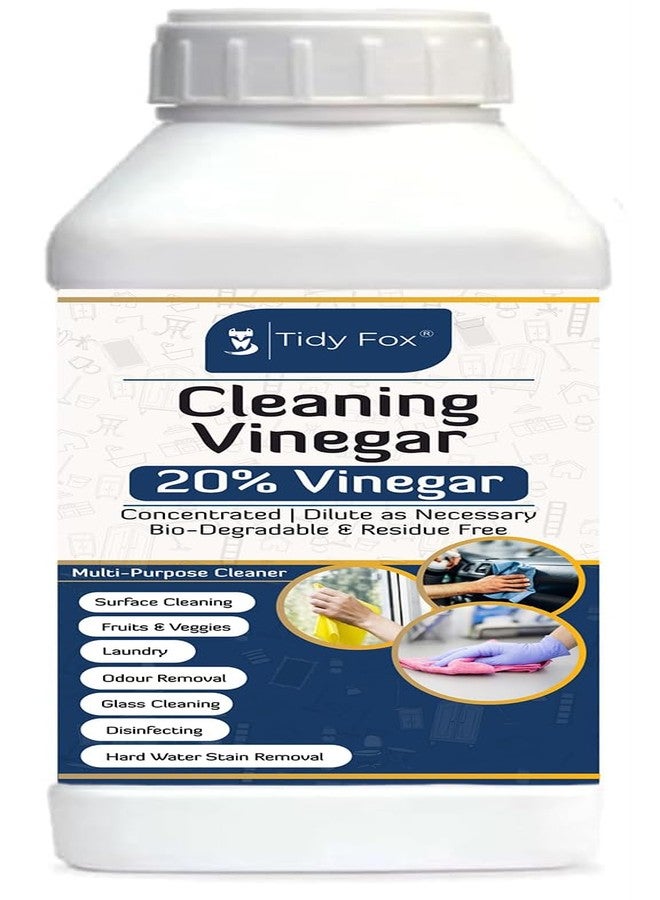 TIDY FOX Vinegar for Cleaning, 20% Concentrated (1 Ltr) - Image 1
