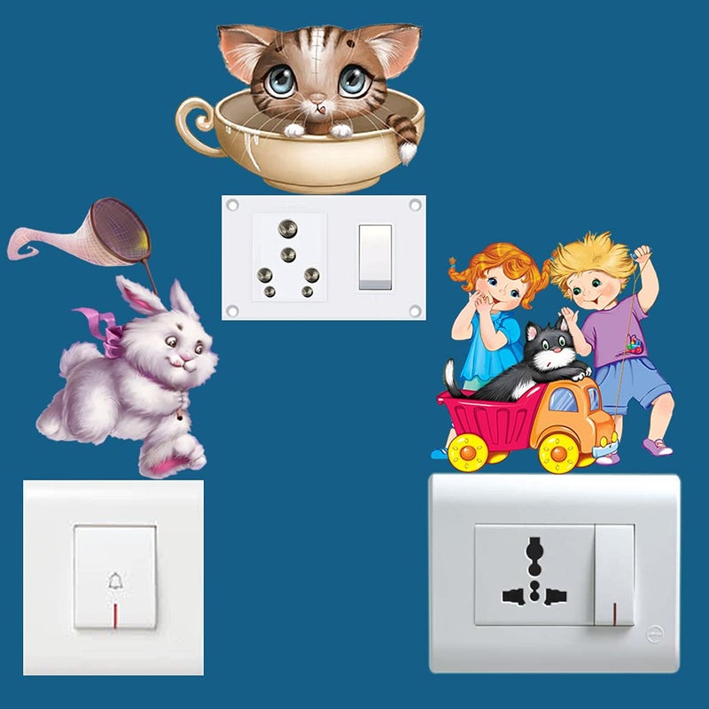 Rangoli Switch Board Vinyl Sticker Decorative Home, Kids Room, Living Room.P-1, Design-9 - Image 3