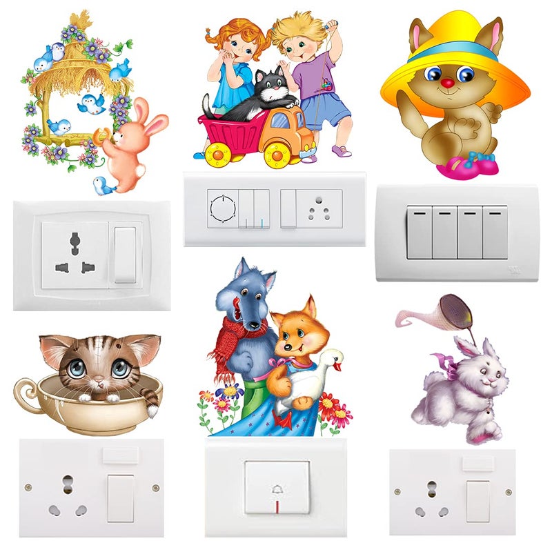 Rangoli Switch Board Vinyl Sticker Decorative Home, Kids Room, Living Room.P-1, Design-9 - Image 1