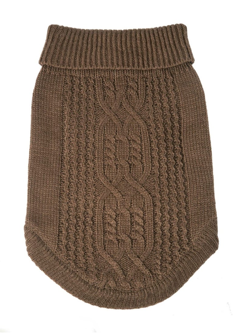 Cats Knitted Sweaters Turtleneck Knitted Sleeveless Cat Clothes Warm Winter Kitten Clothes Outfits for Cats or Small Dogs in Cold Season Brown S  - Image 4