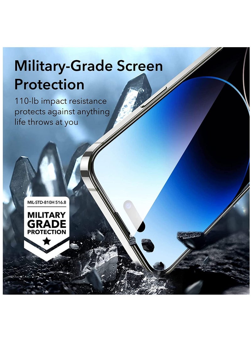 DUSALA Screen Protector Compatible with iPhone 14 Pro Max, Ultra-Tough Tempered-Glass -2 pack - Image 3