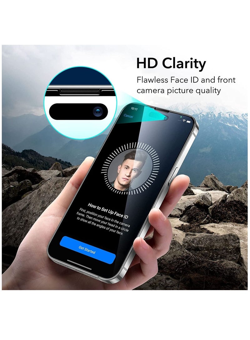 DUSALA Screen Protector Compatible with iPhone 14 Pro Max, Ultra-Tough Tempered-Glass -2 pack - Image 5