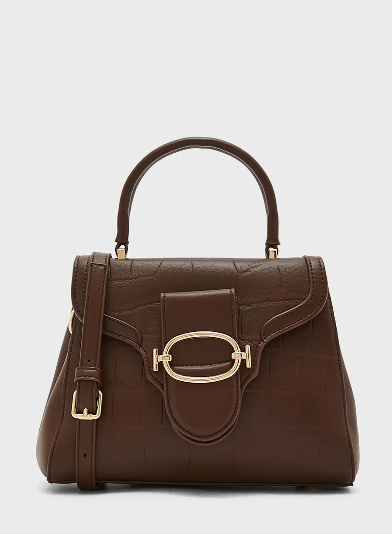 Khizana Croc Satchel Handbag
