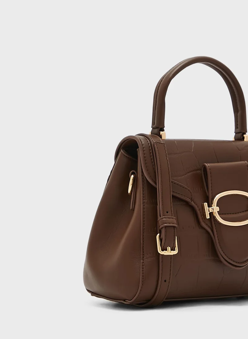 Khizana Croc Satchel Handbag