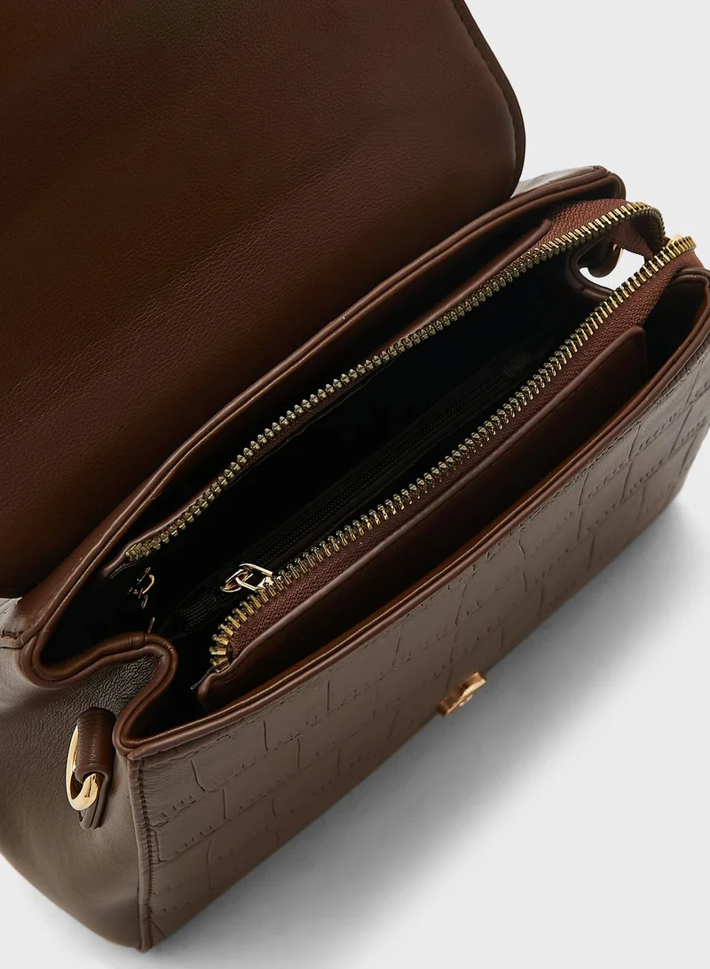 Khizana Croc Satchel Handbag