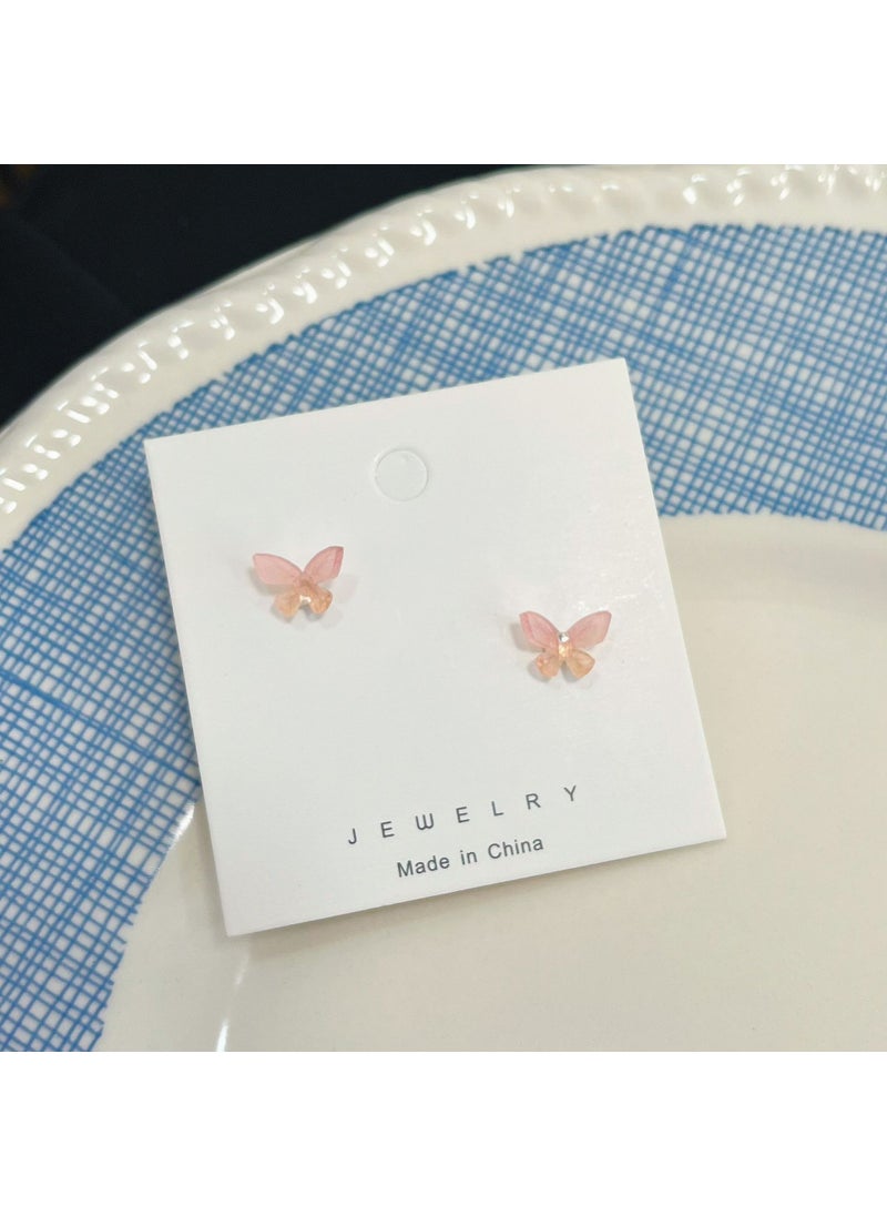 Generic - Chic S925 Silver Butterfly Stud Earrings Set No. 1 butterfly pair - Image 1