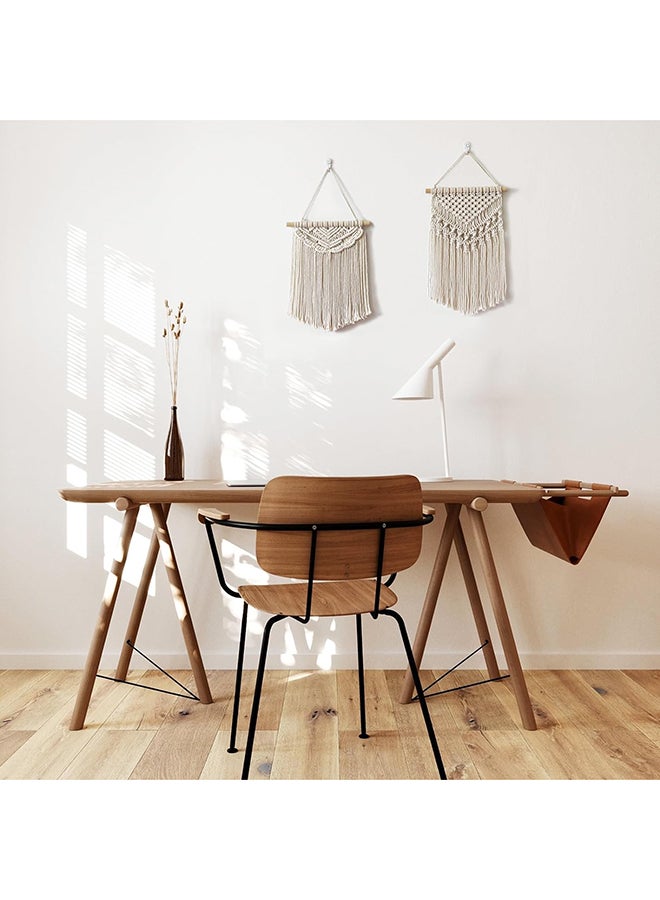 Antikiano Small Macrame 2 Pieces Wall Hanging & Wall Decor.New Bohemian Style 43x25 cm - Image 5