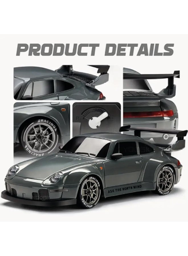 Kidzilla 1:24 Scale High-Speed RC Drift Racing Car 911 - 20+ KM/H Fast Motorized 4WD Pro Rally Toy Vehicle with Spray Smog Exhaust - Image 5