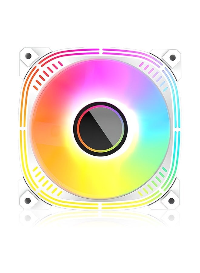 مروحة وحدة المعالجة المركزية ARGB خفيفة الوزن، حجم هواء مرتفع وضوضاء منخفضة، 16 مليون خرزة LED ملونة، متوافقة مع أنواع متعددة من الهيكل - Image 1