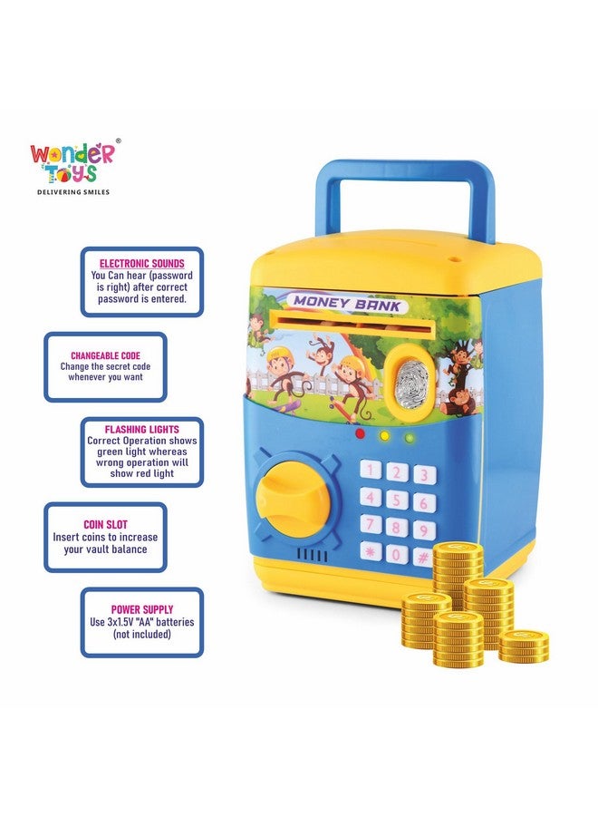 وندر بنك أموال وندر ATM ببصمة الإصبع أزرق من عمر سنتين إلى ١٠ سنوات (أزرق) - Image 2