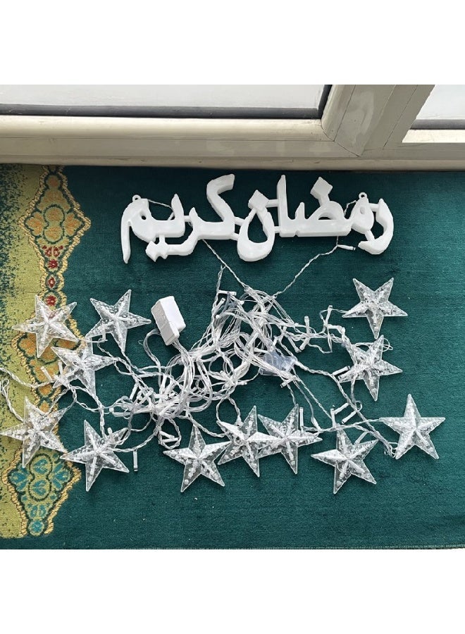 Ramadan light curtain – stars only, length 3 meters - Image 2