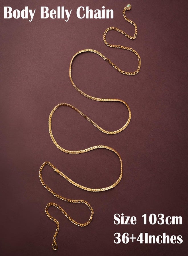 VAMA Adjustable Golden Waist Hip Belly Body Chain Kamarband Kamar karddhani Kamar bandh Saree Vadanalu Vaddanam for Girls & Women - Image 3
