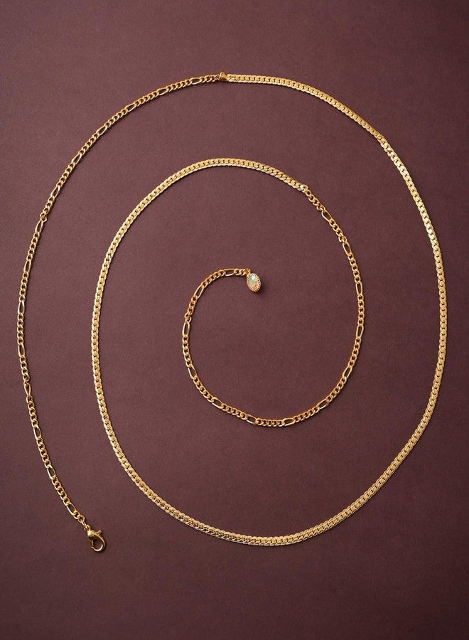 VAMA Adjustable Golden Waist Hip Belly Body Chain Kamarband Kamar karddhani Kamar bandh Saree Vadanalu Vaddanam for Girls & Women - Image 5