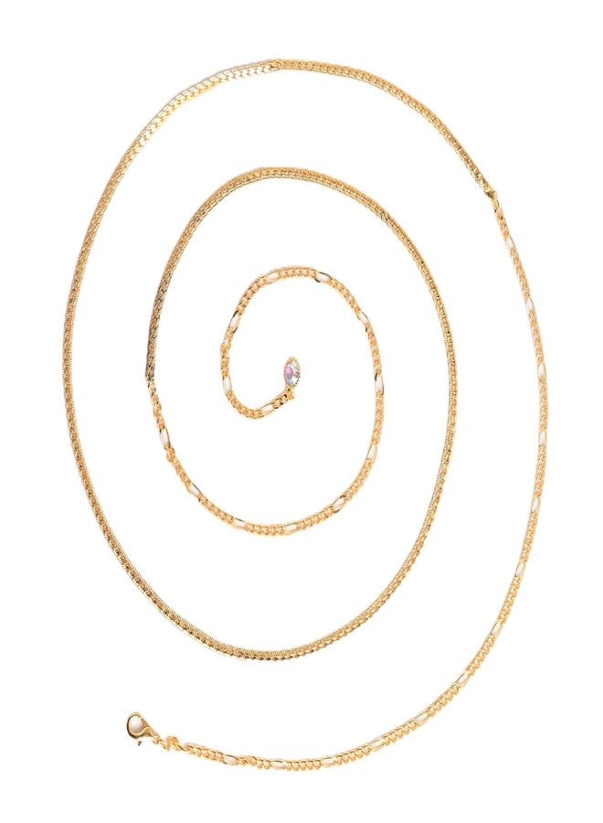 VAMA Adjustable Golden Waist Hip Belly Body Chain Kamarband Kamar karddhani Kamar bandh Saree Vadanalu Vaddanam for Girls & Women - Image 1