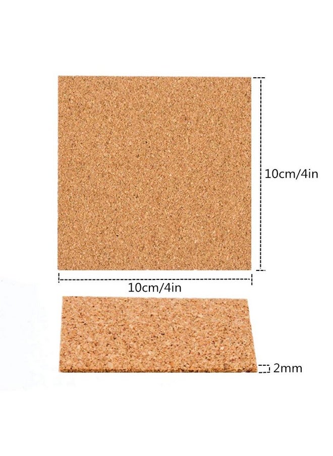 Argthjy - 30 Pack Selfadhesive Thin Cork Sheets 4 X 4 Inch Cork Tiles Mini Backing Cork Sheets Cork Squares For Coasters And Diy Crafting - Image 1
