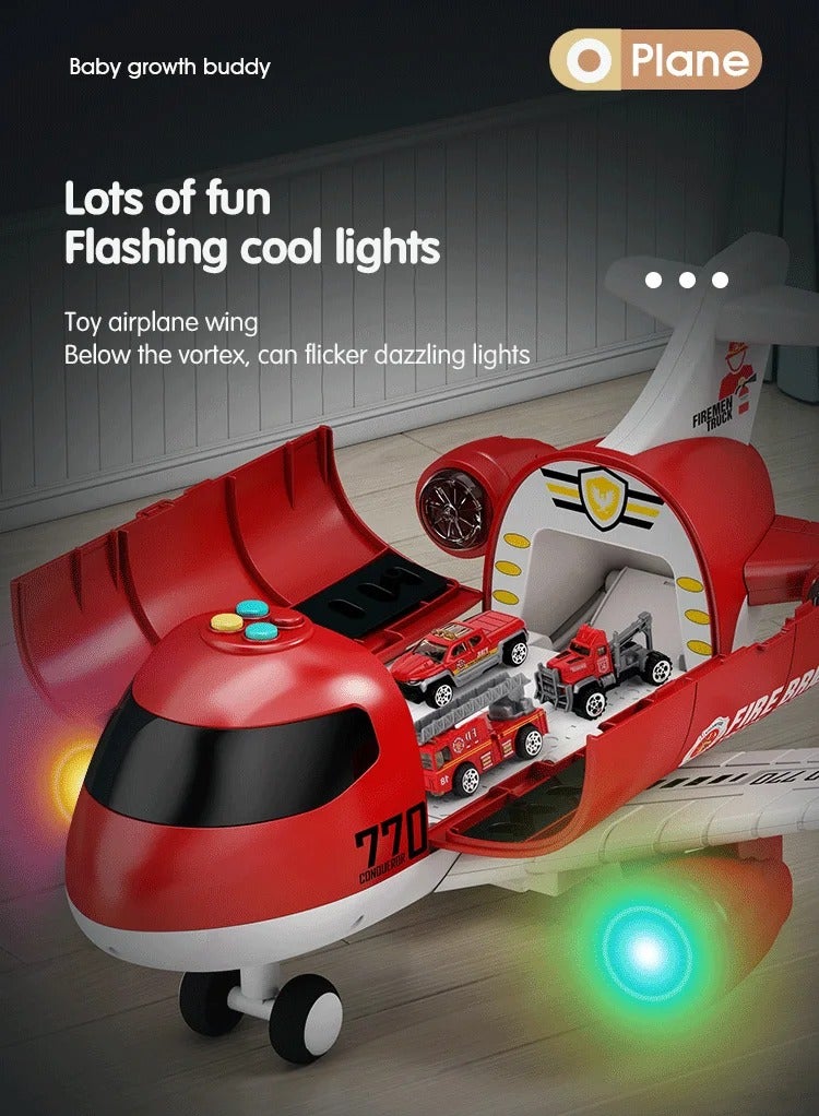 12/6Pcs Car Model Large Children Toys Airplane Toy Model Passenger Plane Multi-Function Inertia Toy Cars for Boys Kids Gift - Image 4