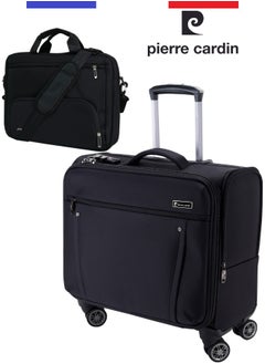 pierre cardin Rolling Laptop Case Set of 2 Pilot Business Bag for Travel And Laptop briefcase, TSA Approved Lock  - Image 1