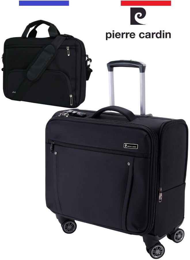 pierre cardin Rolling Laptop Case Set of 2 Pilot Business Bag for Travel And Laptop briefcase, TSA Approved Lock  - Image 1
