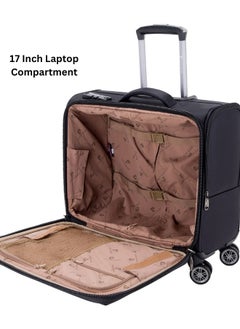 pierre cardin Rolling Laptop Case Set of 2 Pilot Business Bag for Travel And Laptop briefcase, TSA Approved Lock  - Image 4