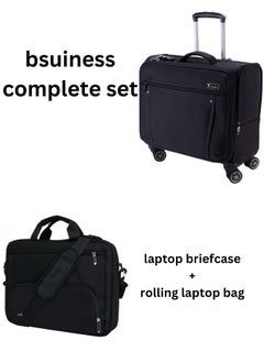 pierre cardin Rolling Laptop Case Set of 2 Pilot Business Bag for Travel And Laptop briefcase, TSA Approved Lock  - Image 2