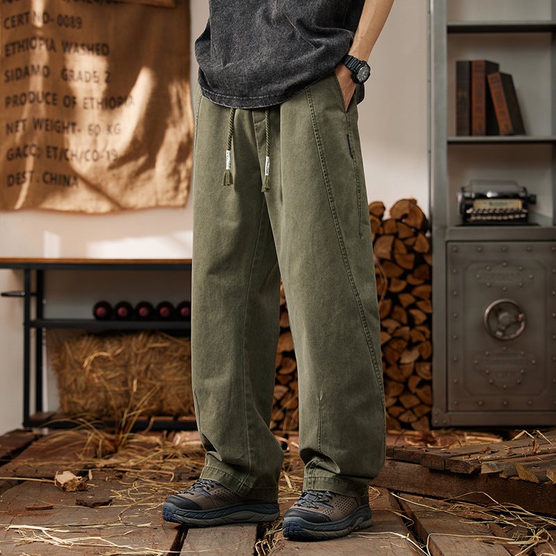 Workwear Casual Pants Men'S American High-End Fashion Brand Pants Men'S And Women'S Spring Loose Straight Wide-Leg Pants - Image 2