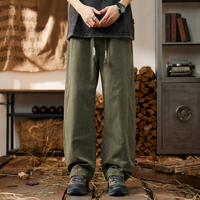 Workwear Casual Pants Men'S American High-End Fashion Brand Pants Men'S And Women'S Spring Loose Straight Wide-Leg Pants - Image 1