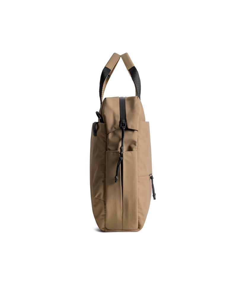 DailyObjects Pivot Ambit Messenger Bag (13L) for Men and Women|Fits 13/14" Laptop/Macbook Pro/Air|Lightweight|Water Resistant|Stylish Crossbody|Office/Daily Use|Multi Pocket|Adjustable Strap (Beige) - Image 4