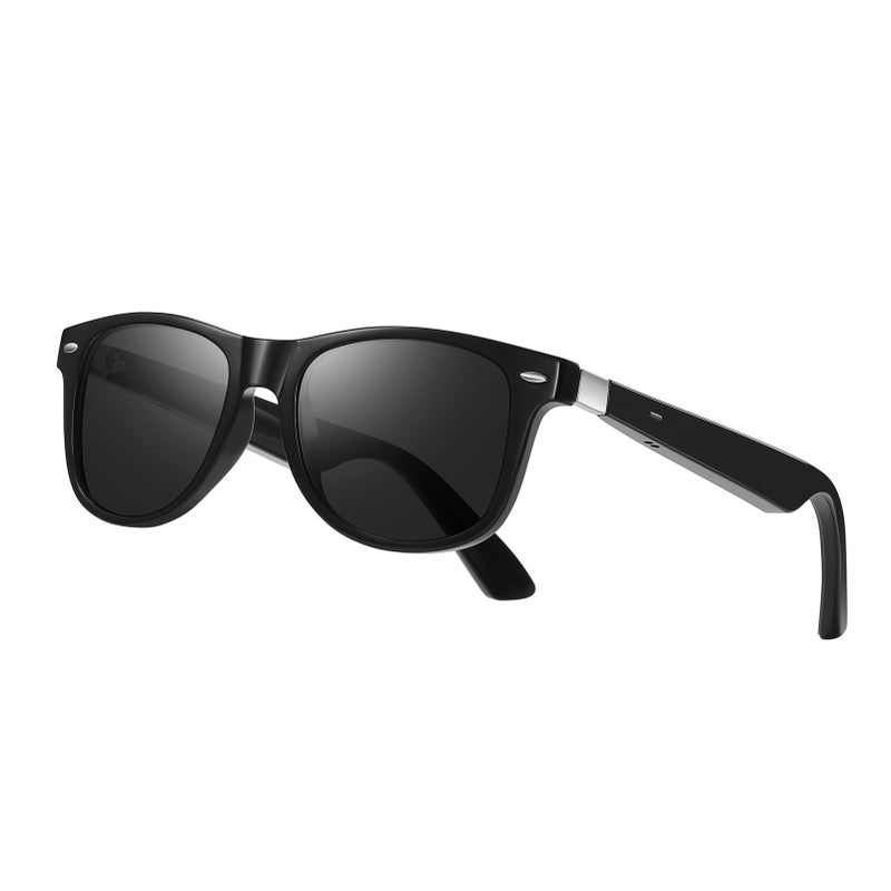 Bluetooth Smart Glasses: Black Open-Ear Audio Eyewear - Dual Noise-Canceling Mics & BT 5.4 Connectivity for Cycling, Driving, Office, Travel & Outdoor Activities - Image 2