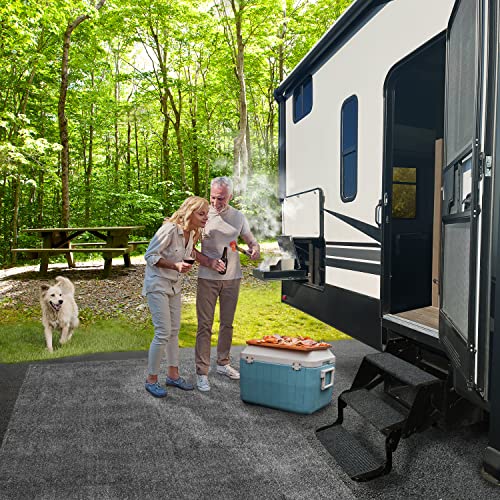 Prest-O-Fit 2-0420 Ruggids RV Step Rug Black Granite 23 In. Wide 19 - Inch X 23 - Inch - Image 2