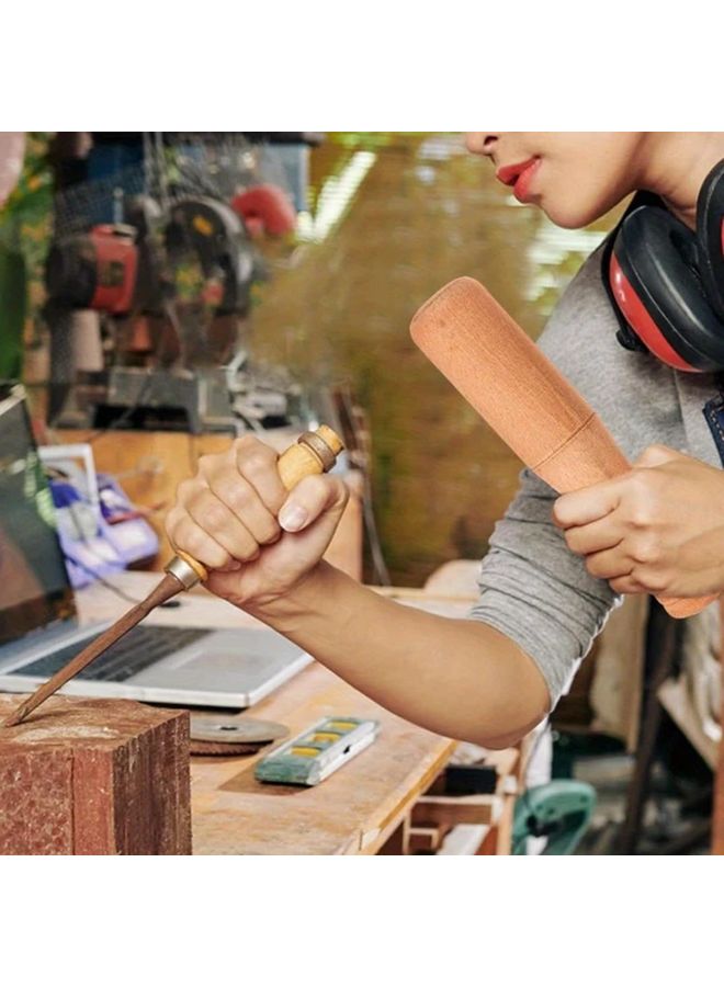 Professional Wood Carving Hammer With Non Slip Grip Heavy Duty Marble Wood Handle - Image 1