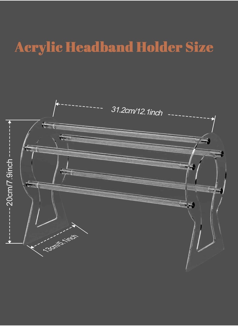 URbazaar - Headband Holder, Clear Headband Organizer, Acrylic Hair Hoop Display Stand, Hairband Rack Holder, Headband Storage Holder for Women and Girls（Does not include headband） - Image 1