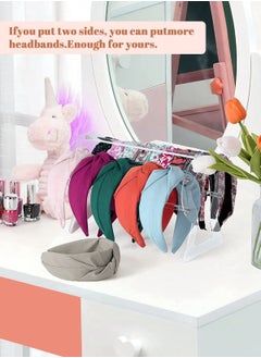 URbazaar Headband Holder, Clear Headband Organizer, Acrylic Hair Hoop Display Stand, Hairband Rack Holder, Headband Storage Holder for Women and Girls（Does not include headband）  - Image 3