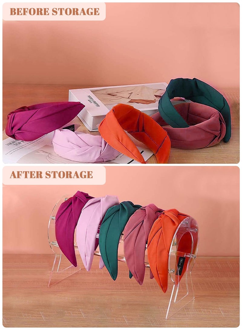 URbazaar - Headband Holder, Clear Headband Organizer, Acrylic Hair Hoop Display Stand, Hairband Rack Holder, Headband Storage Holder for Women and Girls（Does not include headband） - Image 1