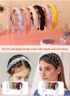 URbazaar Headband Holder, Clear Headband Organizer, Acrylic Hair Hoop Display Stand, Hairband Rack Holder, Headband Storage Holder for Women and Girls（Does not include headband）  - Image 5