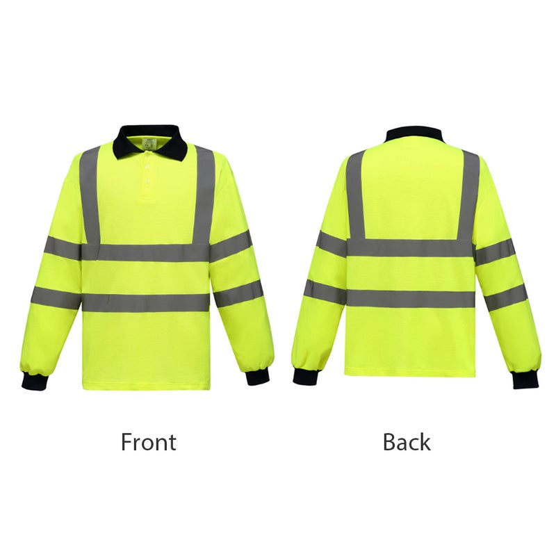 Safety Reflective T-shirt Sanitation Work Clothes Warning Road Construction Long Sleeve T-shirt Summer Breathable - Image 2