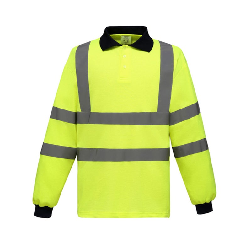 Safety Reflective T-shirt Sanitation Work Clothes Warning Road Construction Long Sleeve T-shirt Summer Breathable - Image 1